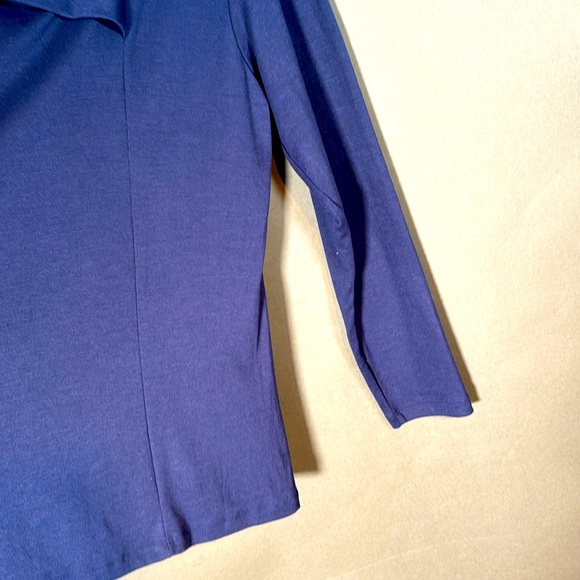 Lord & Taylor asymmetrical top, longs sleeve, blue, XXL, NWT - Picture 6 of 6